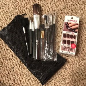 Impress Nail set and makeup brush set
